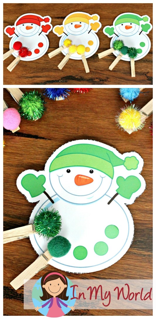 Winter Preschool Centers In My World