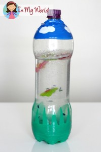 Creation Day 3 God Made the Land and Plants sensory bottle
