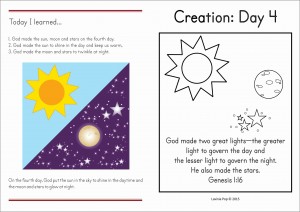 FREE Day 4 Creation take home booklet