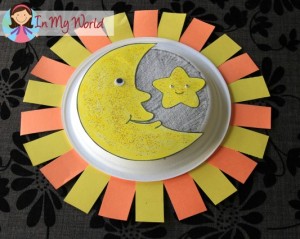 Moon, Star, Sun paper plate craft