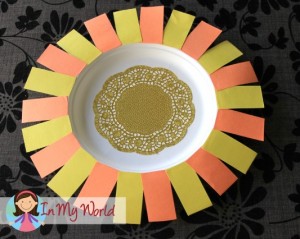 Sun paper plate craft