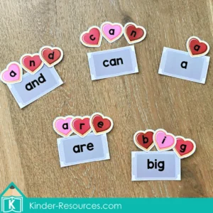 FREE Printable Sight Word Activity for Valentine's Day. Heart cookies for word work center