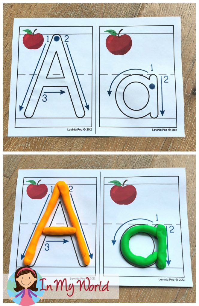 Letter Formation Play-Doh Mat: Letter W Printable (Color