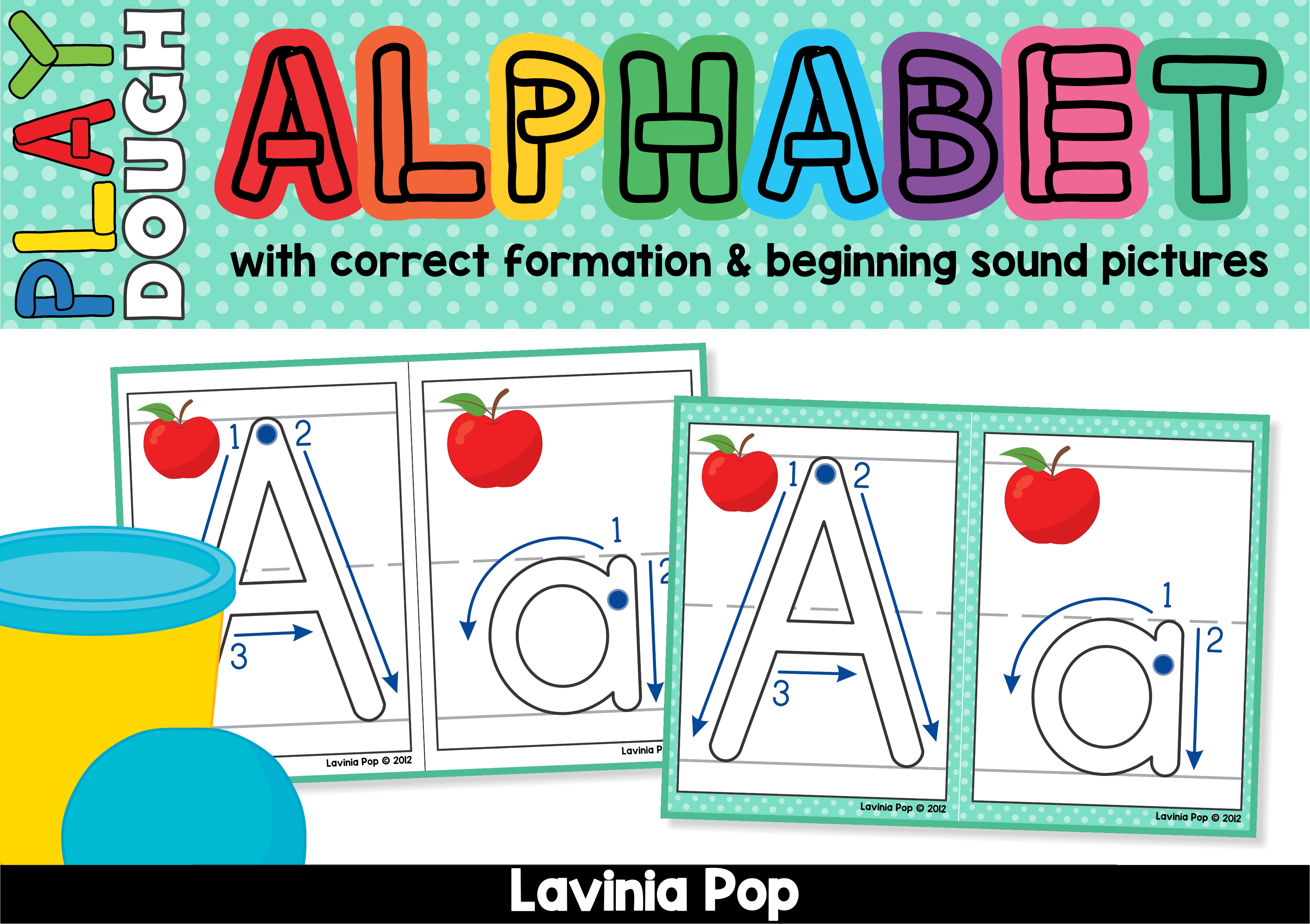 Playdough Mats Alphabet with Correct Letter Formation and Pics1 In My World
