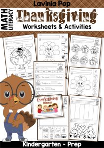 Thanksgiving Literacy Centers for Kindergarten - In My World