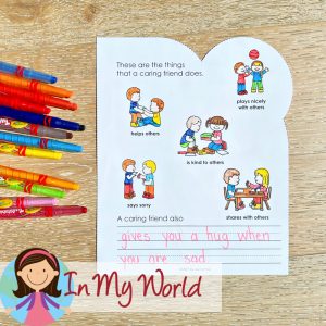 Meet My Friend Shaped Writing Book - In My World