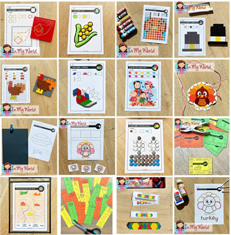 Fine Motor Printable Activities for November Morning Tubs | Bins - In ...