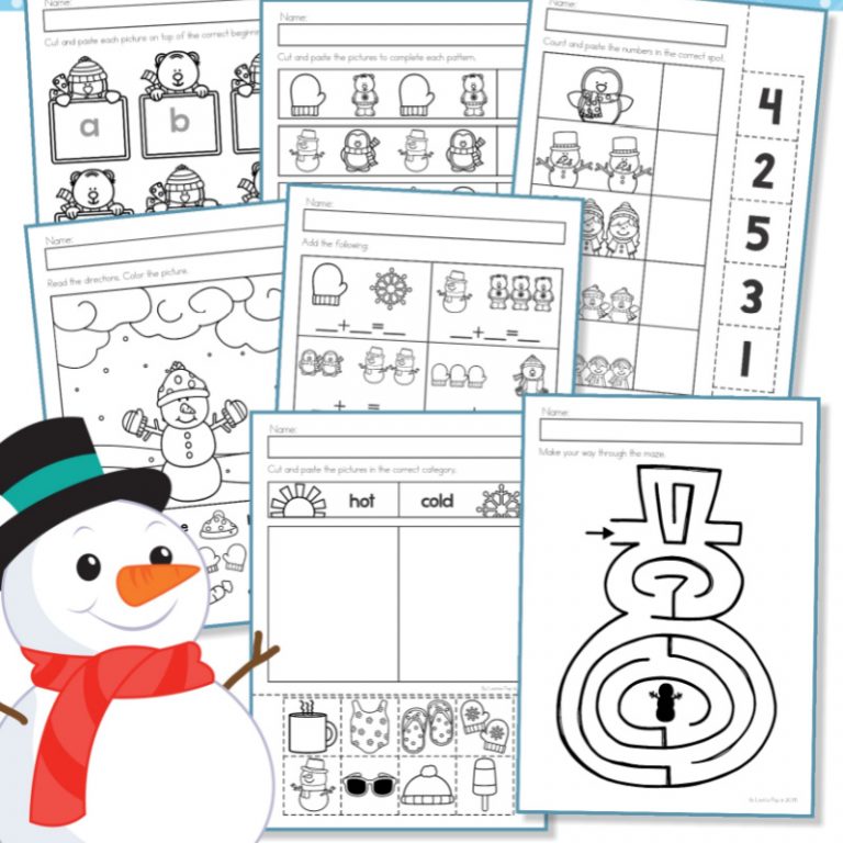 Winter Preschool No Prep Worksheets & Activities - In My World