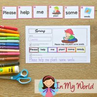 Spring Sentence Scramble with Cut and Paste Worksheets - In My World