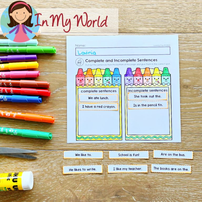 Back to School 1st Grade Worksheets and Activities No Prep - In My World