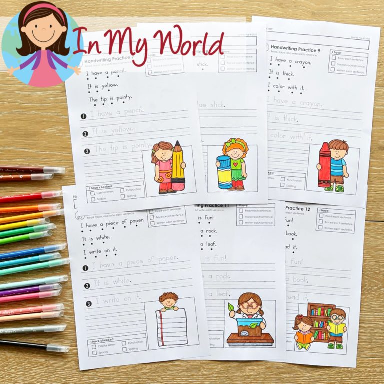 Read, Trace, Write Handwriting Practice Pages: Back to School Sentences ...