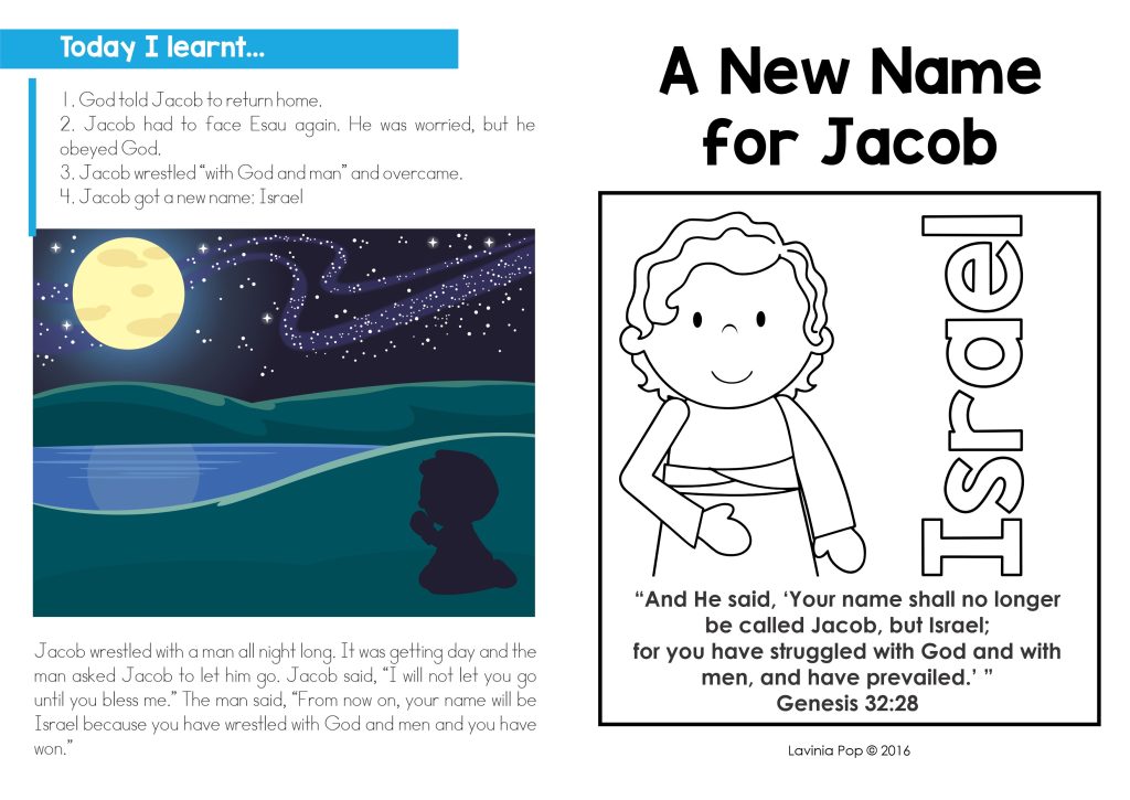 Sunday School Lesson 16 | A New Name For Jacob - In My World