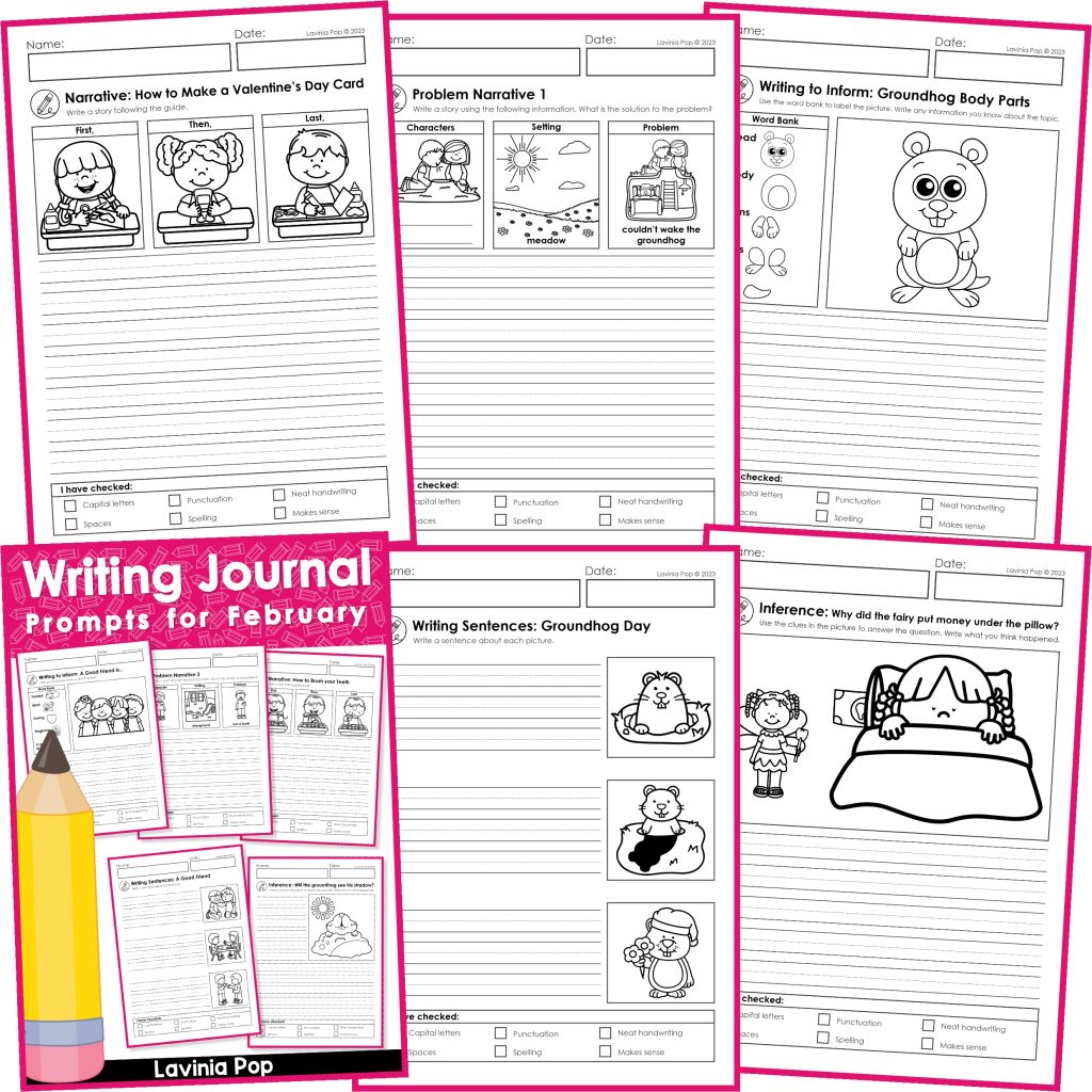 FREE Writing Journal Prompts For February Valentine s Day In My World