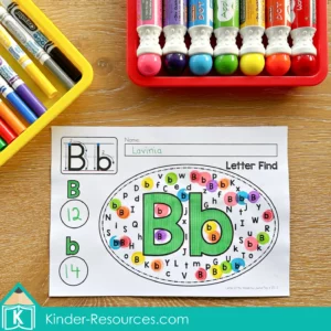 FREE Letter B find and count activity for uppercase and lowercase letter recognition.