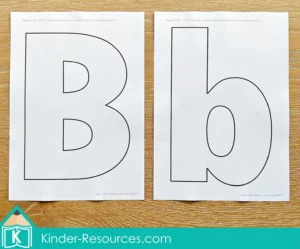 FREE Large uppercase and lowercase letter B templates for crafts from Phonics Letter of the Week pack.
