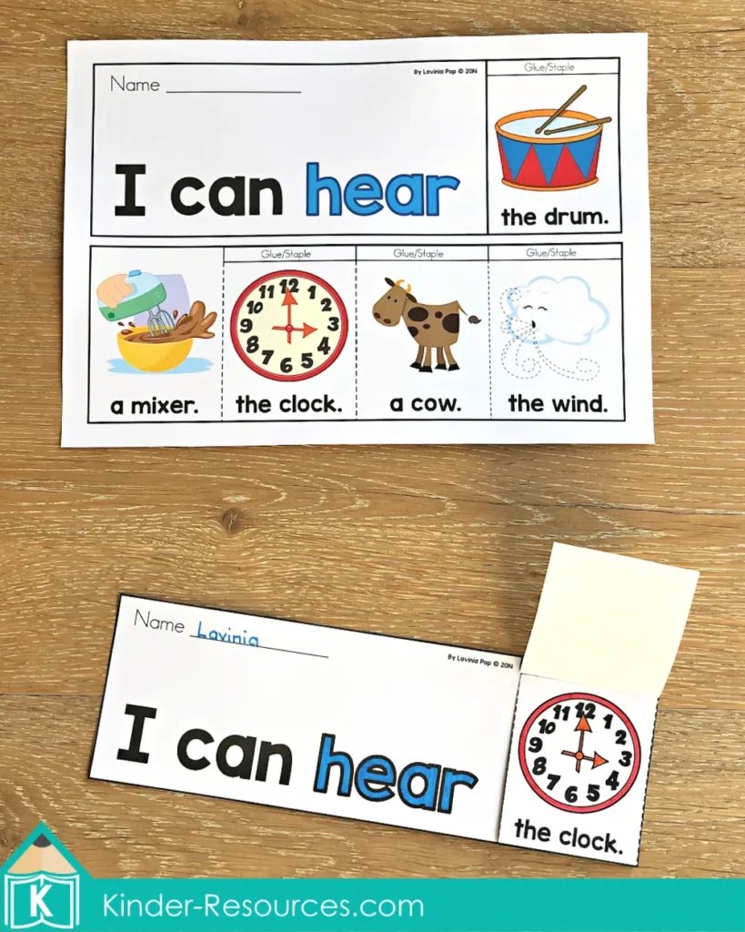 5 Senses Flip Books & Worksheets