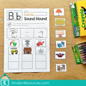 FREE Sound Hound Worksheet – Phonics Letter of the Week B