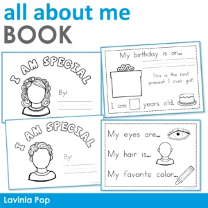FREE All About Me Printable Book for Preschool and Kindergarten by Lavinia Pop