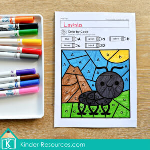 Preschool Alphabet Color By Code