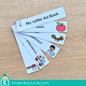 Preschool Alphabet Fluency Flip Book Key Ring