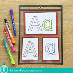 Preschool Alphabet Tracing Cards