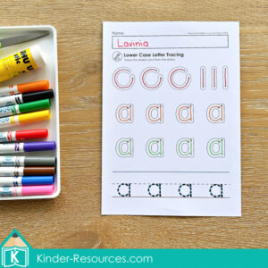 Preschool Alphabet Tracing Lower Case