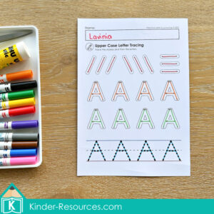 Preschool Alphabet Tracing Upper Case