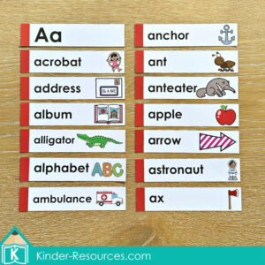 Preschool Alphabet Word Wall