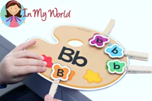 Back to School Preschool Center Activities. Alphabet Paint Palette Matching Activity