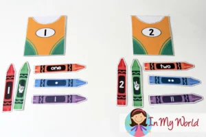 Preschool Centers Crayon Numbers 2