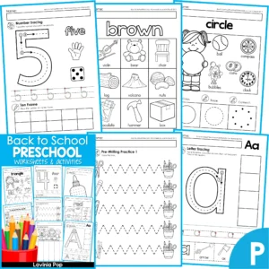 Back to School Preschool Worksheets