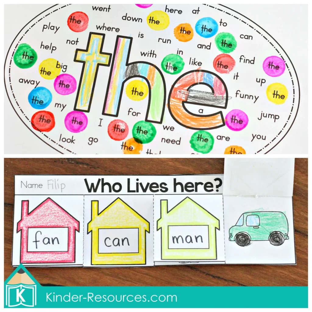 sight words and word families