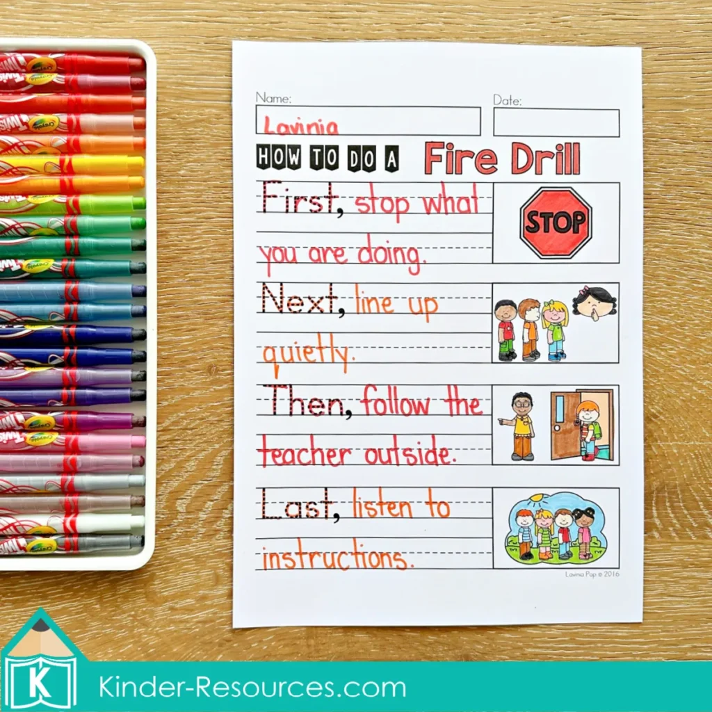 September Writing Journal Prompts How to Do a Fire Drill