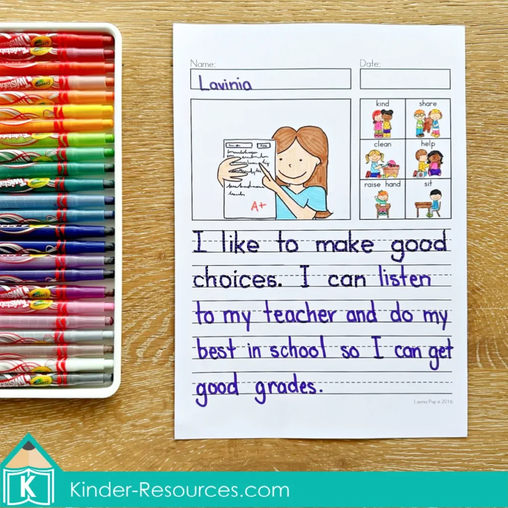September Writing Journal Prompts I like to make good choices