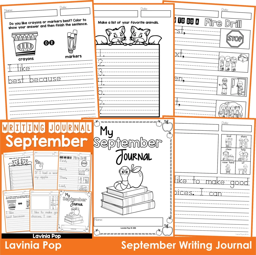 This September writing journal includes a variety of prompts to support narrative, opinion, and descriptive writing for Kindergarten and Grade 1 students. A great way to continue building writing skills after the August packet. Free sample pages are available to download in the post.