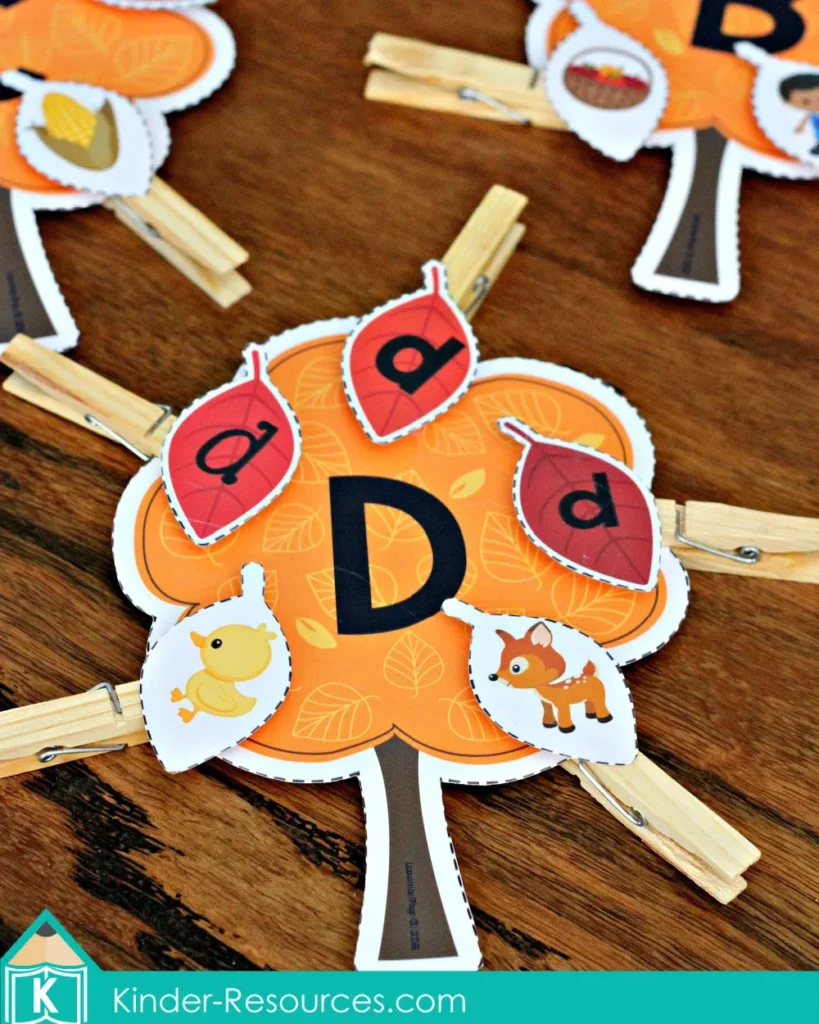 Autumn Fall Preschool Centers Alphabet Beginning Sounds D