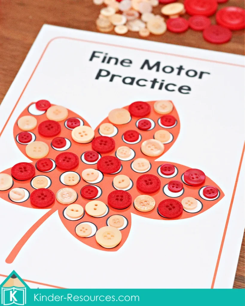 Autumn Fall Preschool Centers Fine Motor Activity