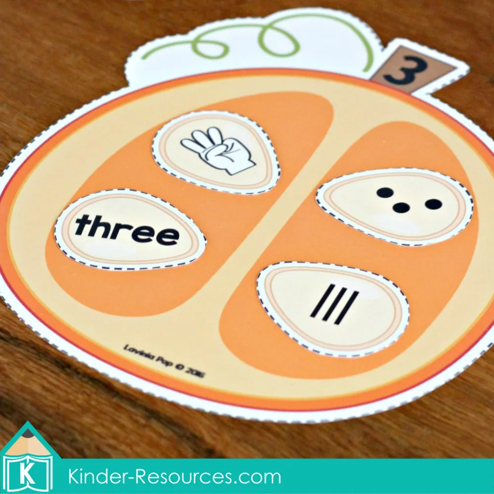 Autumn Fall Preschool Centers Pumpkin Number Sense