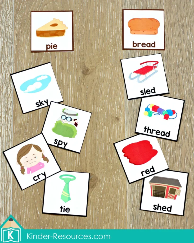 Thanksgiving Literacy Centers for Kindergarten Turkey spin and rhyme activity cards