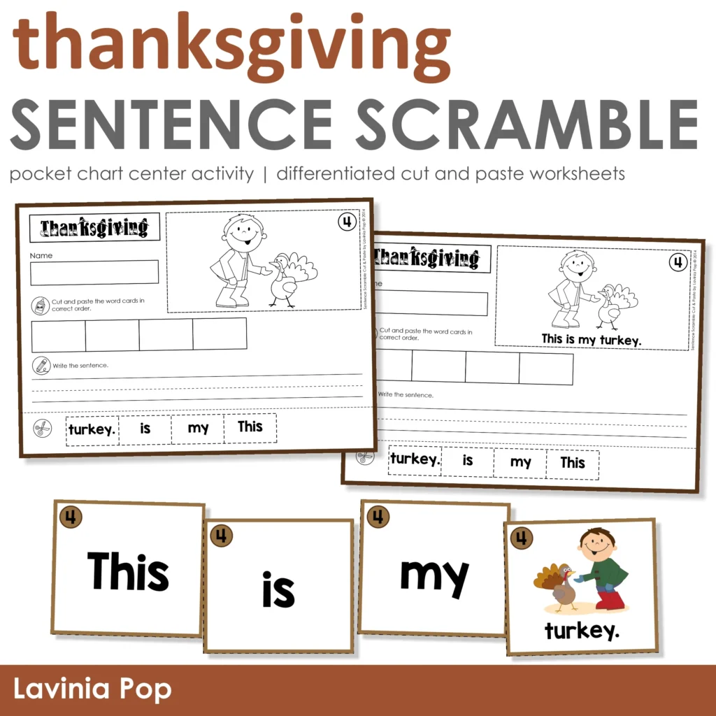 Thanksgiving Sight Word Fluency Flip Books - In My World