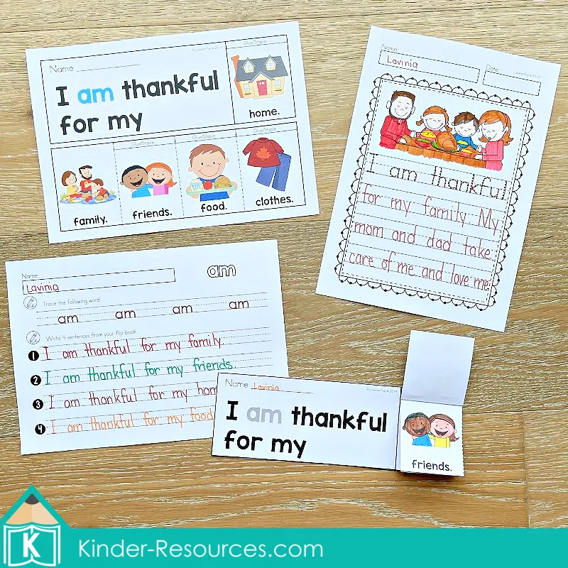 Thanksgiving Sight Word Fluency Flip Books - In My World