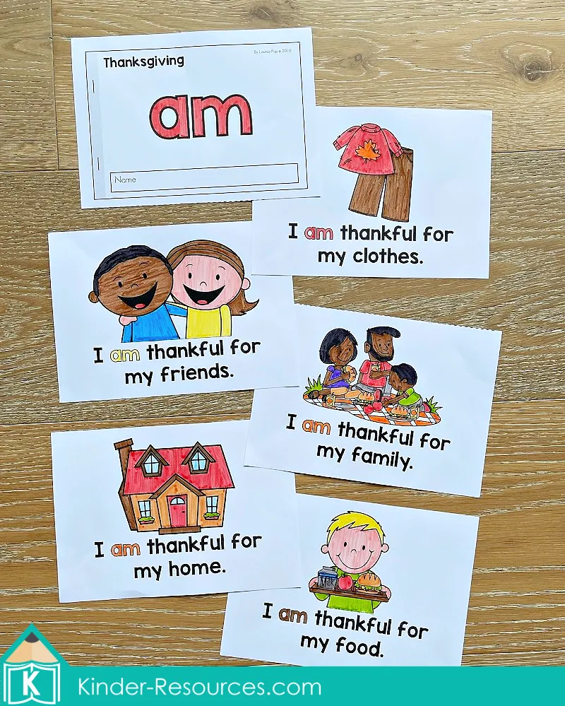 Thanksgiving Sight Word Fluency Flip Books - In My World