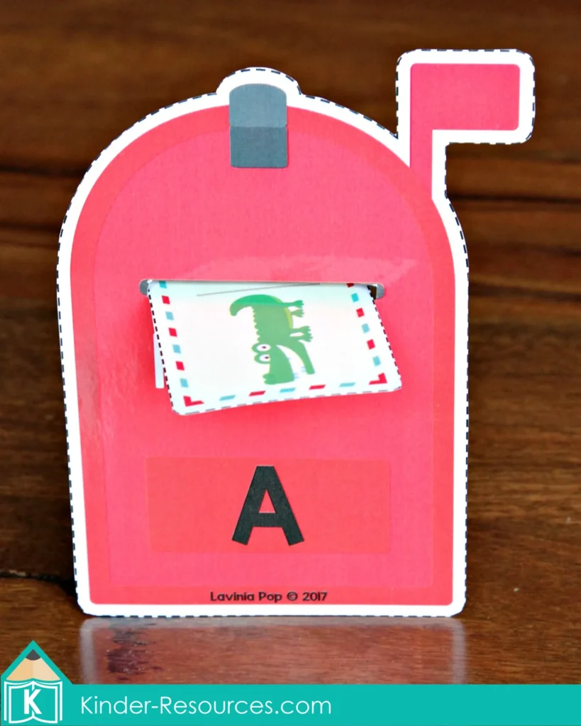 Preschool Valentine's Day Center Activities Mailbox Letters and Beginning Sounds Match