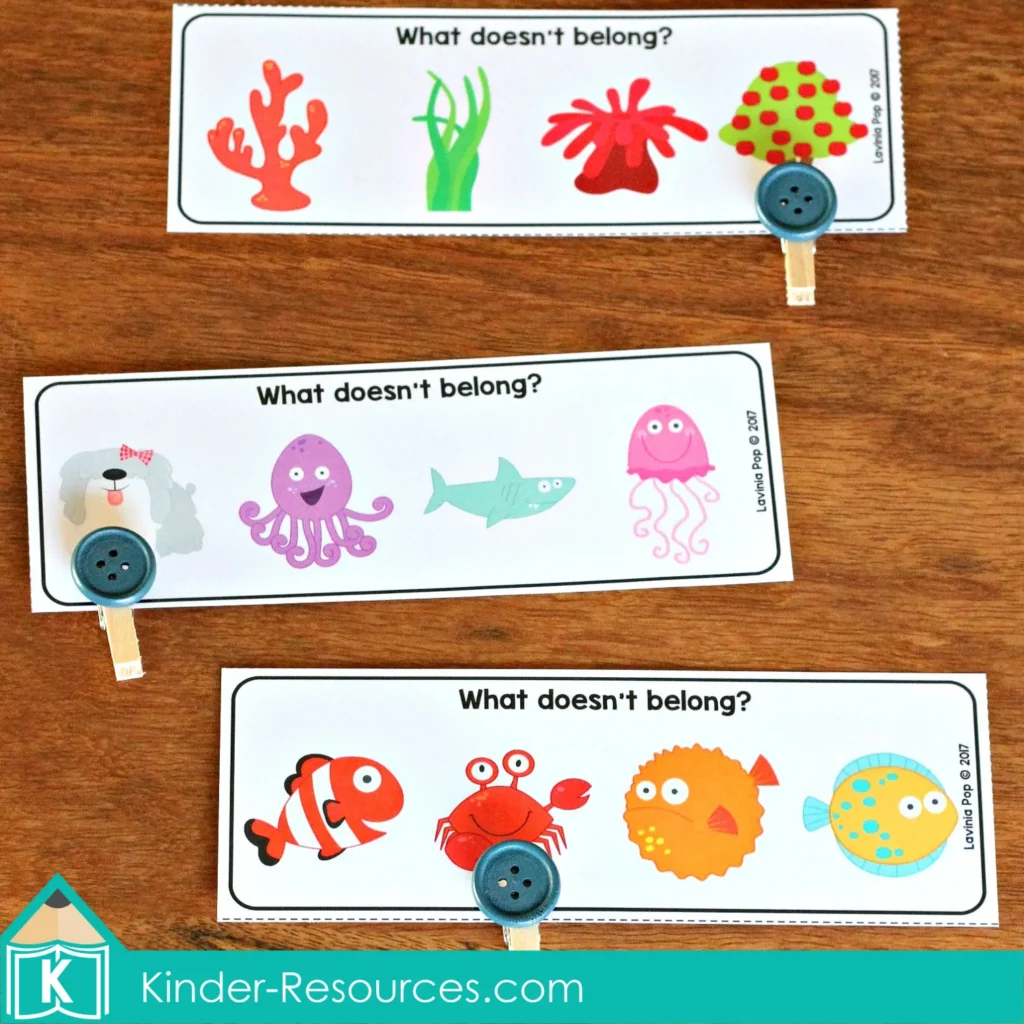 Ocean Preschool Center Activities. What Doesn't Belong