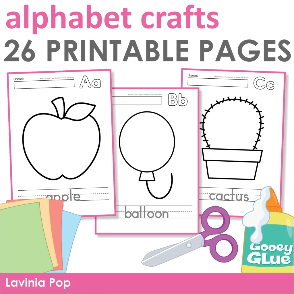 Alphabet Tissue Paper Crafts | Fine Motor Skills Activity