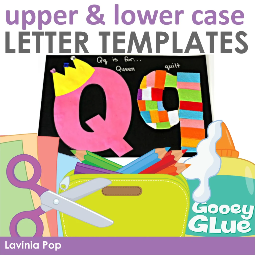 Upper and Lower Case Letter Templates | Printable alphabet template for crafts and bulletin boards