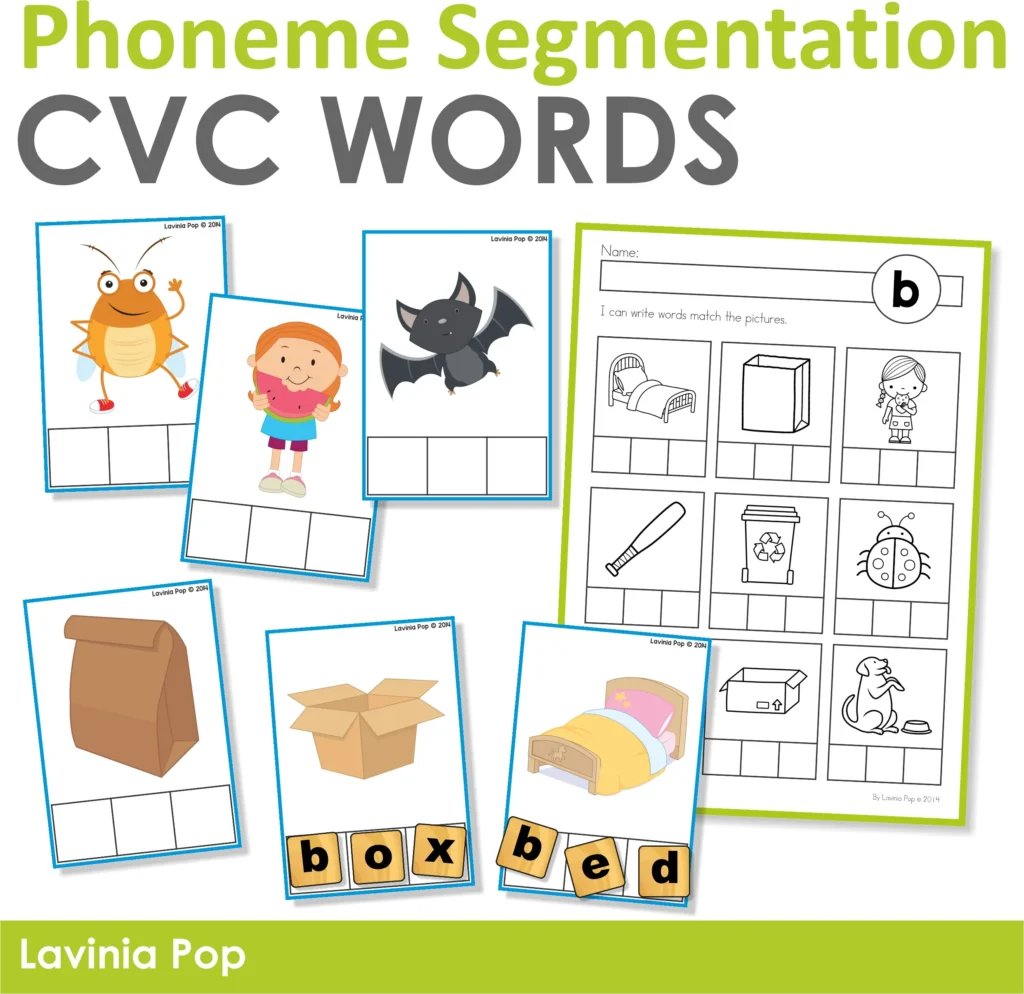 CVC Phoneme Cards | Printable CVC word building activity to help beginning readers