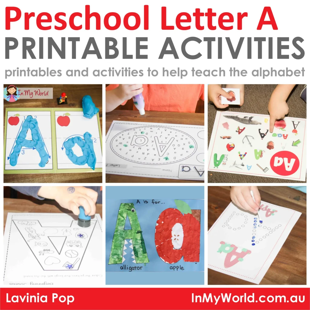 Preschool Letter A | Free hands-on printable activities