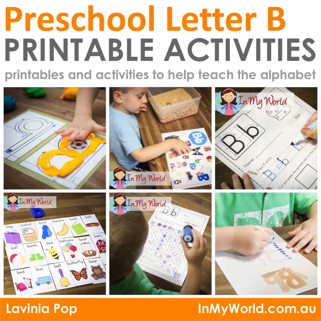 Preschool Letter B | Free hands-on printable activities