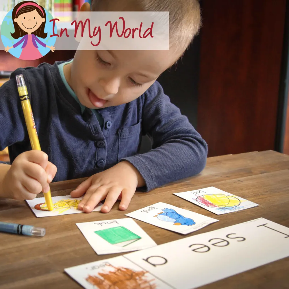 Preschool Letter B. Beginning Sounds and Sight Words Emergent Flip Book Reader Coloring